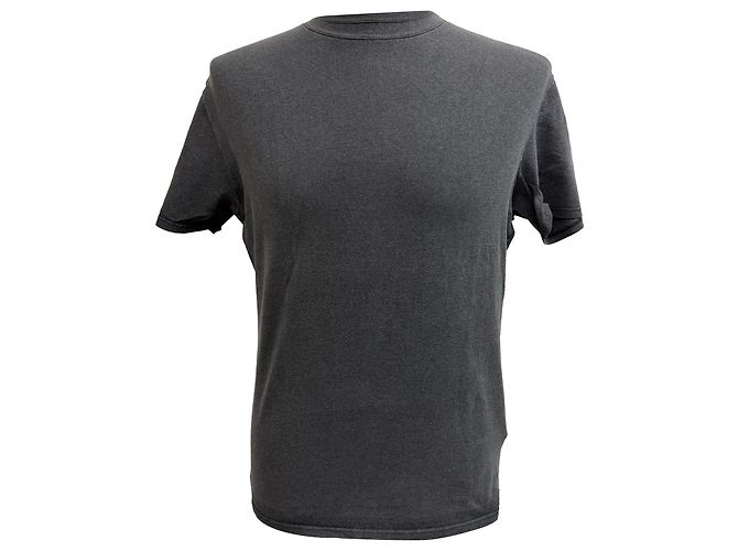 Camiseta de gola redonda Prada em algodão cinza