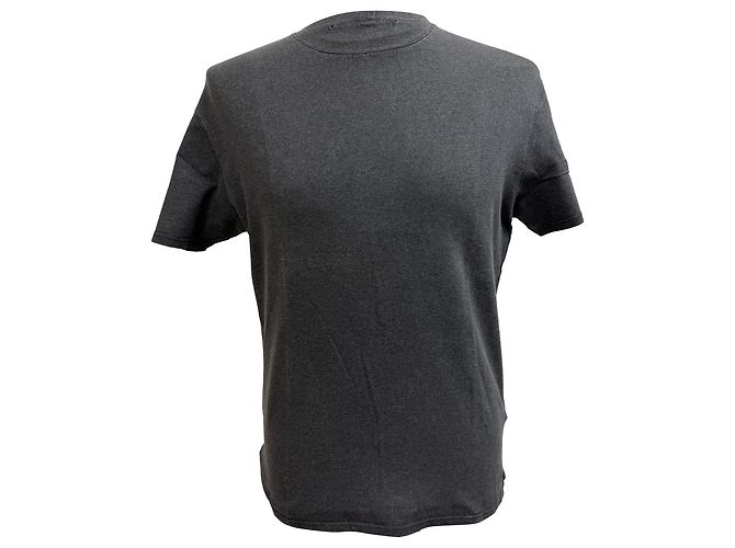 Camiseta de cuello redondo Prada en algodón gris