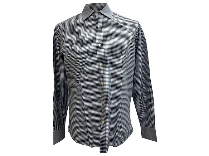 Camisa estampada Etro en algodón azul marino