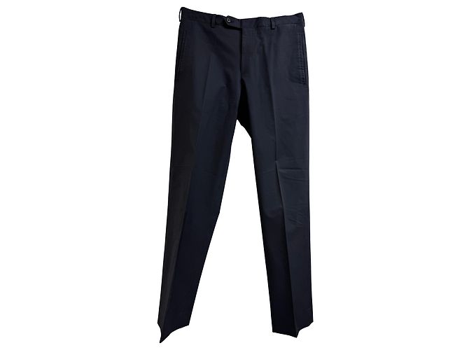 Pantaloni dritti Prada in poliestere blu navy