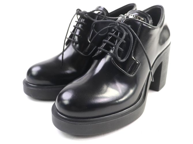Mocassins en cuir Prada Noir