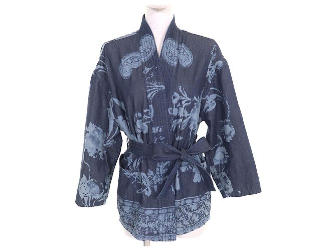 Camicia a maniche lunghe con ricamo di ape Christian Dior Blu Blu navy