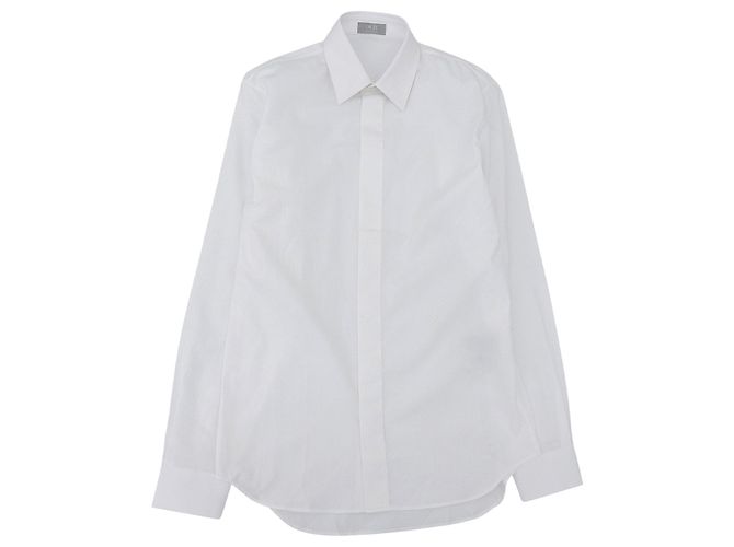 Camisa de algodón bordada CD Uniforme Dior Blanco 