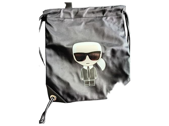 Karl Lagerfeld Black Polyamide Backpack