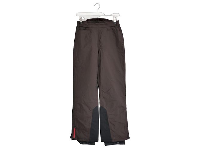 Vintage braune gesteppte Skihosen Prada Linea Rossa Y2K