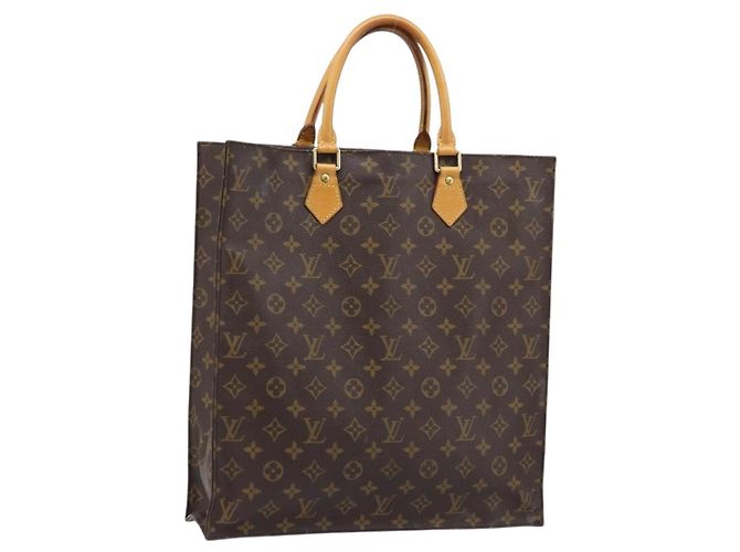 LOUIS VUITTON Sac Plat Monogram M51140 LV Auth BA10883 Monogramme