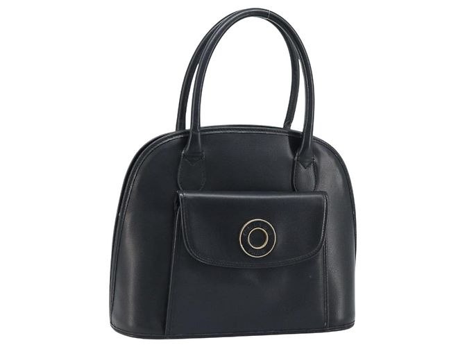 Céline Borsa a mano CELINE in pelle nera e oro Auth 166992 Nero D'oro