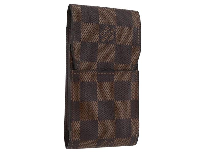 LOUIS VUITTON Astuccio per Sigarette Damier Ebene N63024 LV Auth BA11018