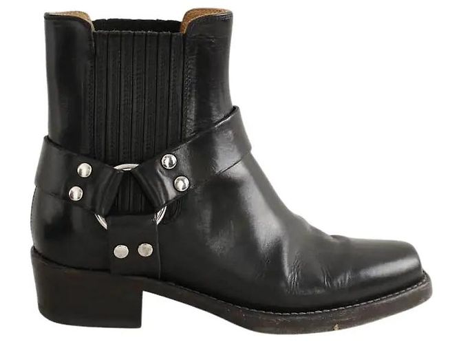 Re/Done Botas com Fivelas Pretas
