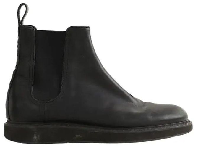 Bottega Veneta Botas de cuero negro