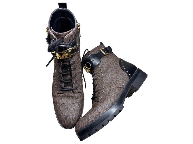 Botines de cuero Michael Kors Marrón Oscuro