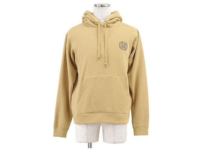 Gucci Interlocking GG Baumwoll-Sweatshirt Braun Kamel 