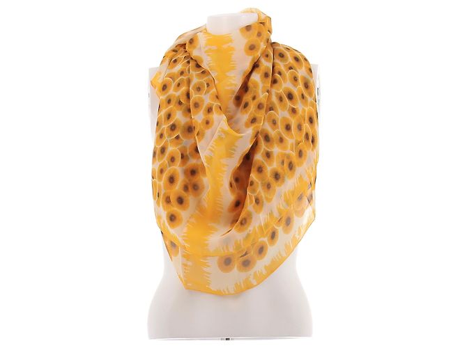 Hermès Lenço girassol 2007 em seda Amarelo