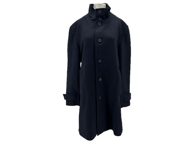 Mango Casaco preto midi de lã