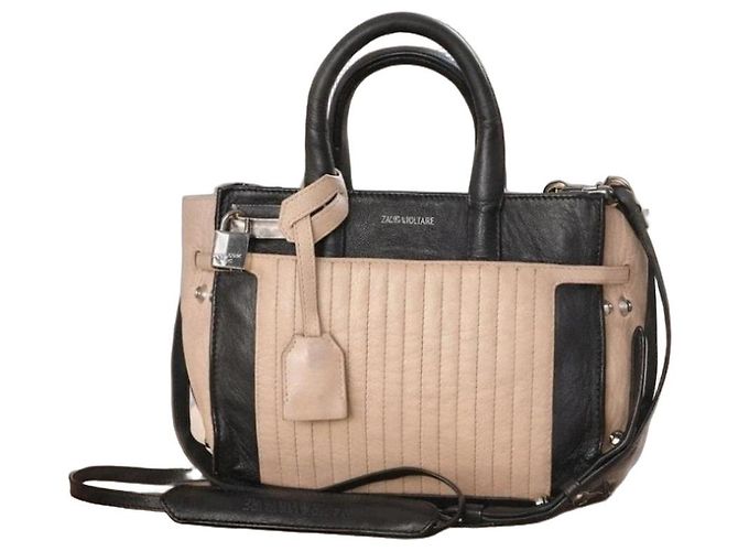 Borsa Zadig & Voltaire Candide XS in Pelle Rosa e Nera Nero