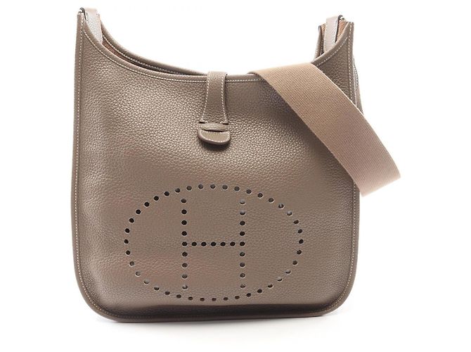 Bolsa de Ombro Hermès Evelyne 1 GM Marrom