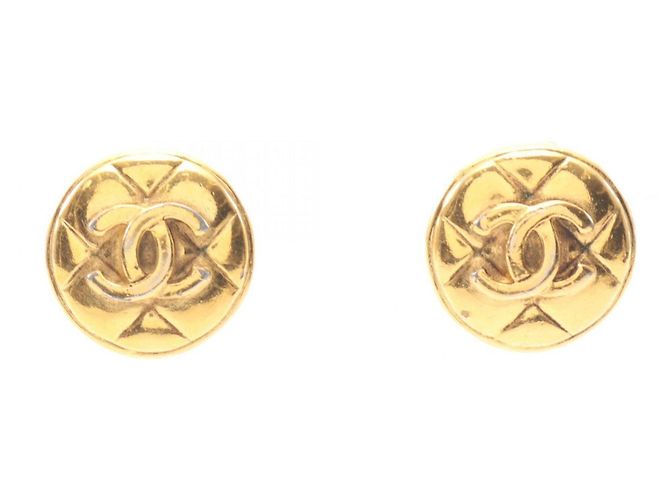 Orecchini placcati oro matelassé Chanel Coco Mark D'oro