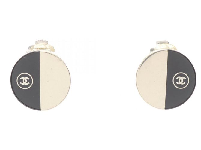 Orecchini Clip Coco Mark di Chanel Nero Argento