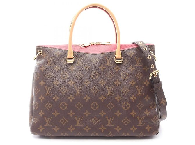 Bolsa Pallas Louis Vuitton Marrom Rosa Vermelho