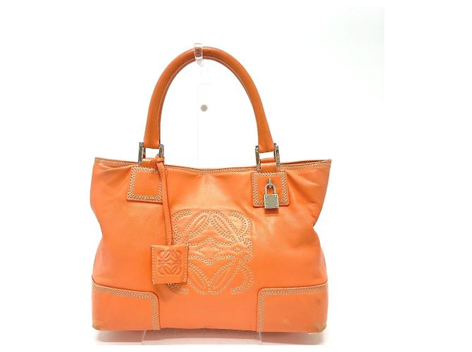 Bolsa Amazona Anagram Loewe em laranja
