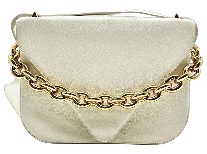 Bolsa de Ombro Mount Medium da Bottega Veneta Branco