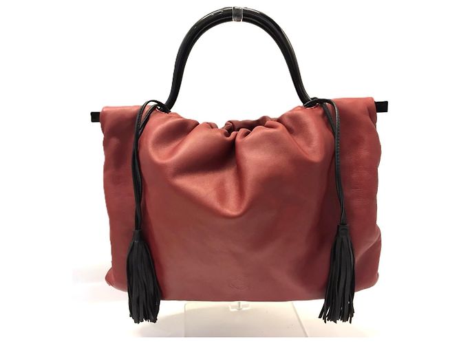 Rote Nappa-Leder-Handtasche von Loewe