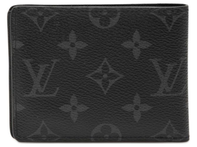 Portafoglio Slender Bi-fold Monogram Eclipse di Louis Vuitton Nero
