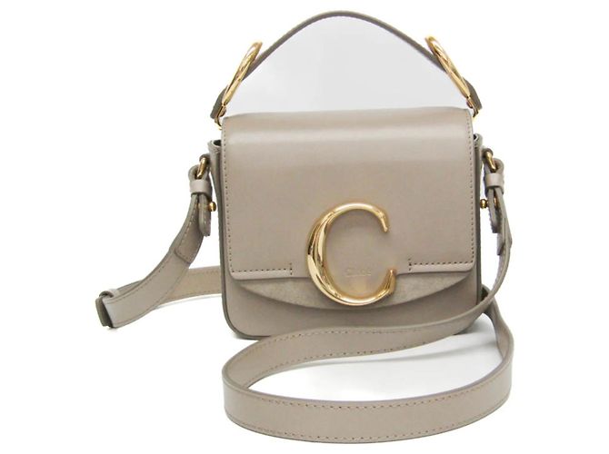 Chloé C Mini Handtasche Grau