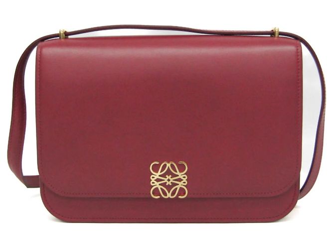 Borsa a spalla in pelle Loewe Goya per donne Rosso