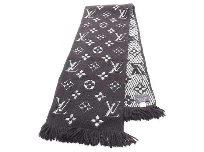 Sciarpa Logomania Shine Louis Vuitton Nero Argento