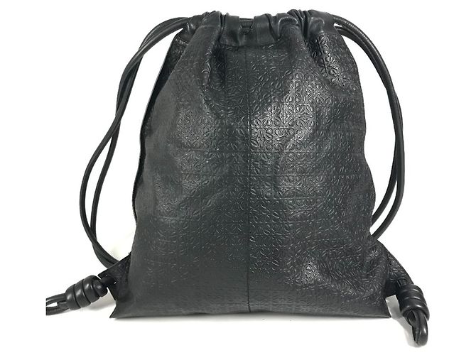 Loewe Anagram Dragonfly Goat Pattern Backpack Black