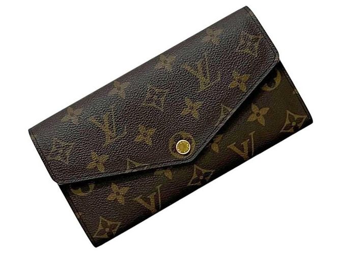 Sarah Louis Vuitton Brown Monogram Bi-Fold Long Wallet