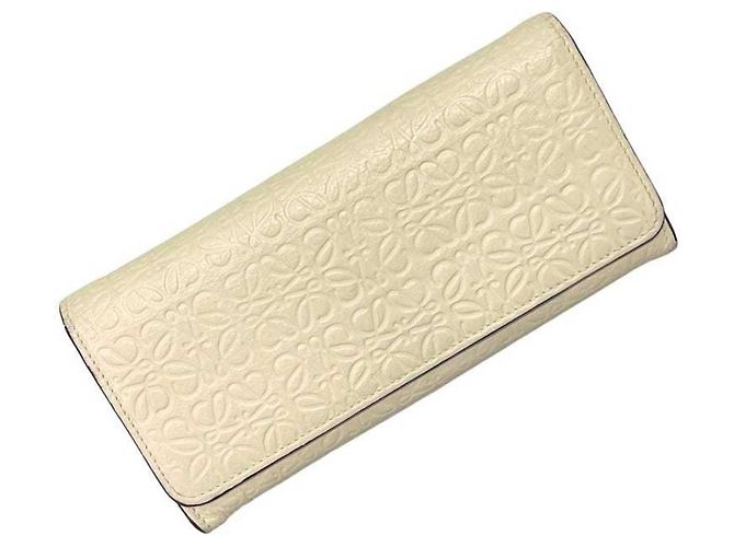 Portafoglio lungo bi-fold Loewe Beige