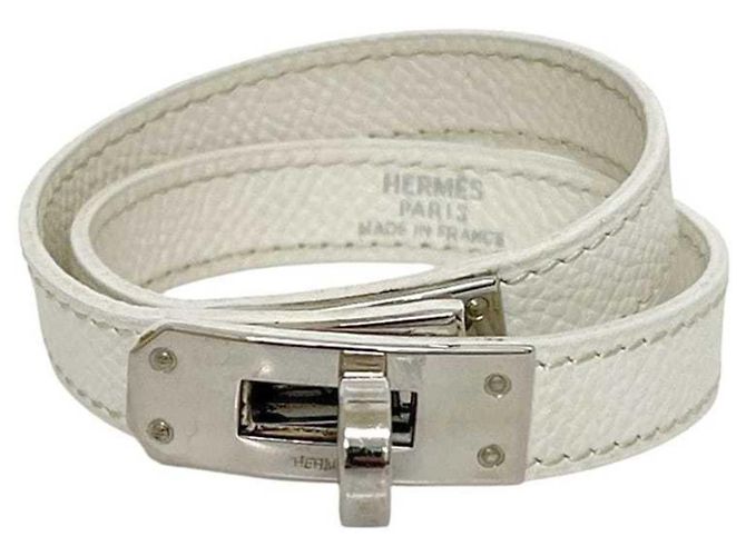 Pulseira Charm Kelly da Hermès Prata Branco