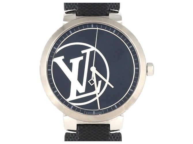 Relógio Quartz Louis Vuitton Tambour Slim LTD QA001 SS