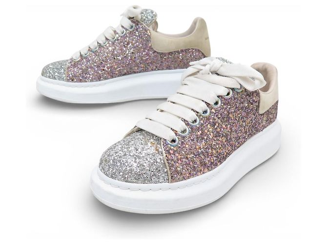Alexander Mcqueen SCARPE ALEXANDER MC QUEEN OVERSIZE GLITTER DISCO 558944 37 IT 38 FR Multicolore
