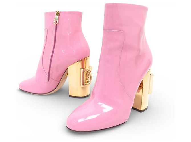NUEVAS BOTAS DOLCE & GABBANA VALLEY DG KAROL 37.5 IT 38.5 FR Rosa