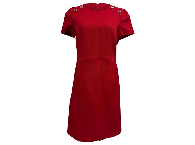 Prada Kurzarm-Minikleid aus roter Wolle
