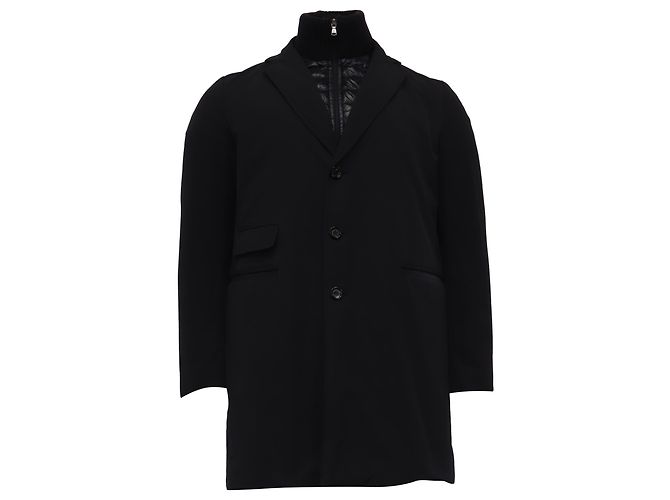 Casaco acolchoado Moncler em algodão preto