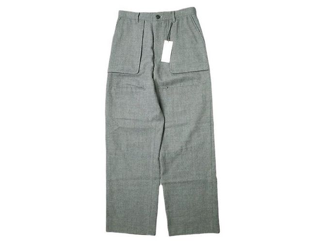 Autre Marque Calças de lã com bolso frontal MATSUFUJI Marrom