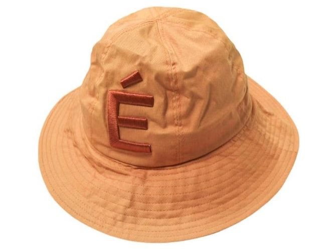 Autre Marque Sombrero bucket de algodón twill con logo bordado de Etudes Studios Naranja