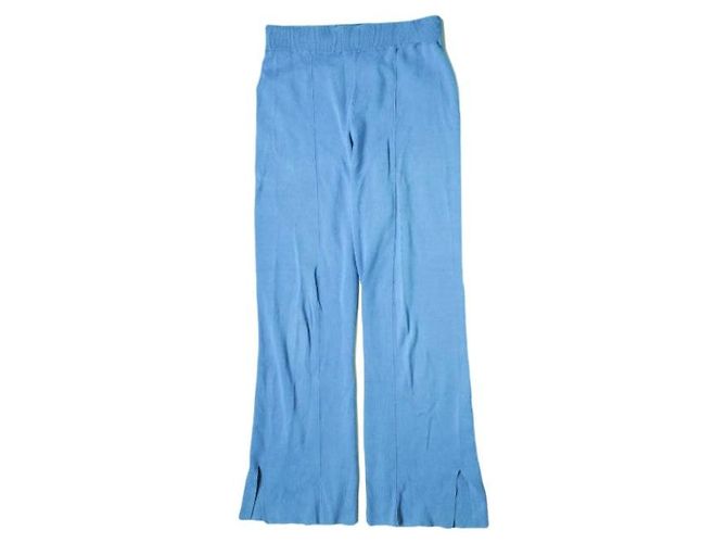 Autre Marque JOURNAL STANDARD High Twist Cotton Knit Pants Blue Turquoise