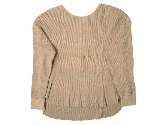Autre Marque B:MING di BEAMS Top in cotone Henley termico con retro Beige
