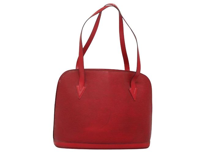 Louis Vuitton Lussac Epi Leather Red