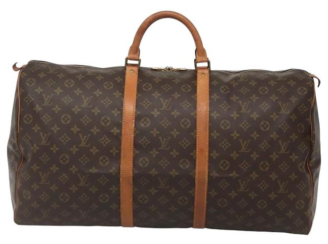 Keepall Tasche Louis Vuitton aus Monogramm-Canvas 60 Braun