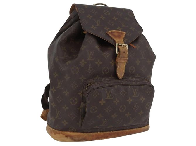 LOUIS VUITTON Monogram Montsouris GM Backpack M51135 LV Auth BA10978