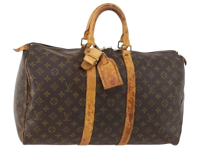 LOUIS VUITTON Bolsa Boston Monogram Keepall 45 M41428 LV Auth 172659 Monograma