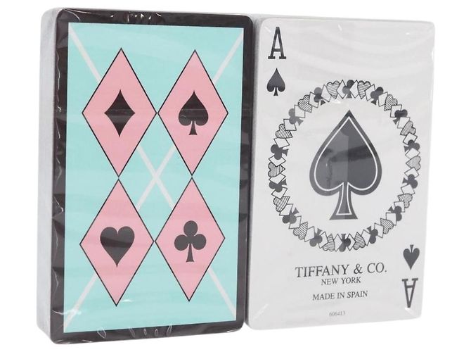 Autre Marque Baralho TIFFANY&Co. 2 conjuntos Verde Rosa Auth LNZ443V