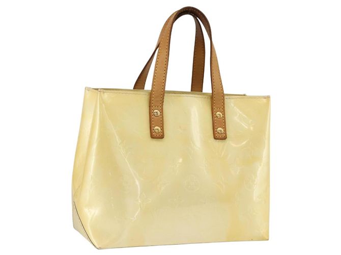 LOUIS VUITTON Handtasche Monogram Vernis Reade PM Perle M91336 LV Auth ep13671