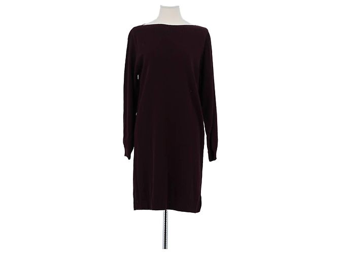 Des Petits Hauts Vestido de Lana Burdeos